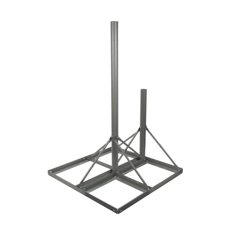Non-Penetrating Flat Roof Mount 60-inch Mast and 34-inch Extra Pole, 2-pole Version,ÊGalvanized Steel with Powder Coating