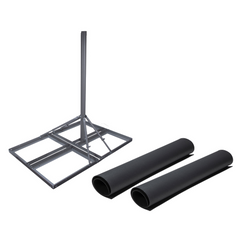 Non-Penetrating Peak Roof Mount with 2 Rubber Mats, 1-pole Version, 60-inch Mast, Galvanized Steel with Powder Coating