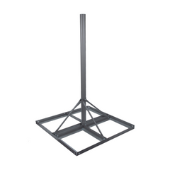 Non-Penetrating Antenna Flat Roof Mount, 1-pole Version, 60-inch Mast, Galvanized Steel with Powder Coating